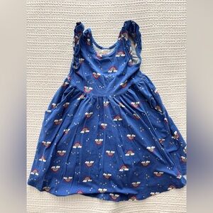 Hanna Andersson Blue Rainbow & Star Sleeveless Dress